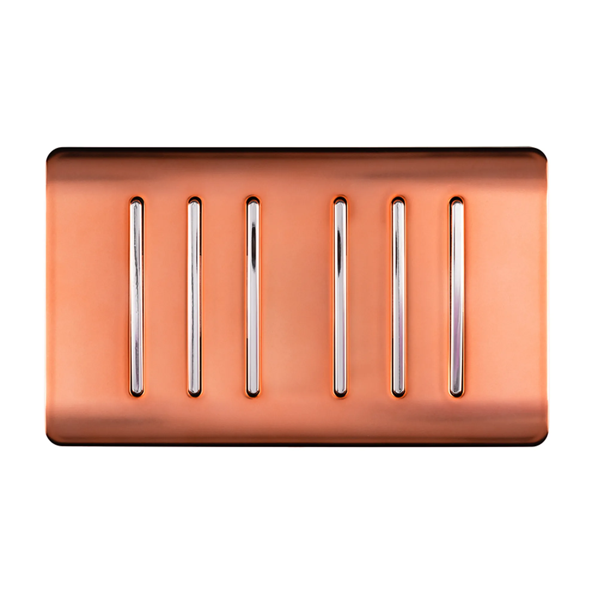 ART-SS66CPR  6 Gang 2 Way 10 Amp Rocker Twin Plate Copper